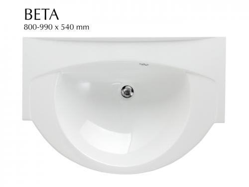 PAA akmens masas izlietnes Beta 800-900x540mm virsskats