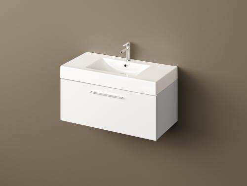 Vannas istabas mēbele zem izlietnes Long Step Comfort 1000, krāsota (balta-glancēta)