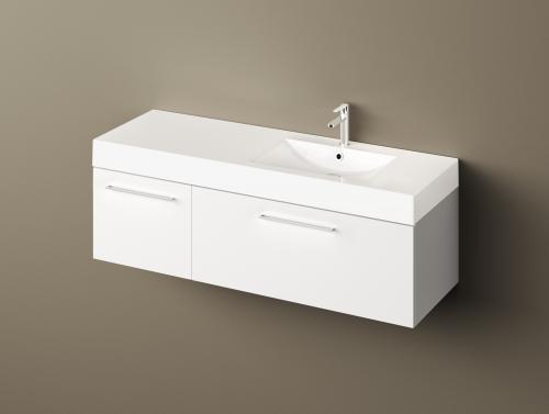 Vannas istabas mēbele zem izlietnes Long Step Comfort 1500, krāsota (balta-glancēta)
