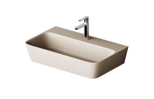 PAA Silkstone material washbasin -  Quadro Matte Caffelate