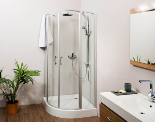Glass 5 Evolution pusapaļa dušas kabīne 900x900mm Glass 5 Evolution pusapaļa dušas kabīne 900x900mm