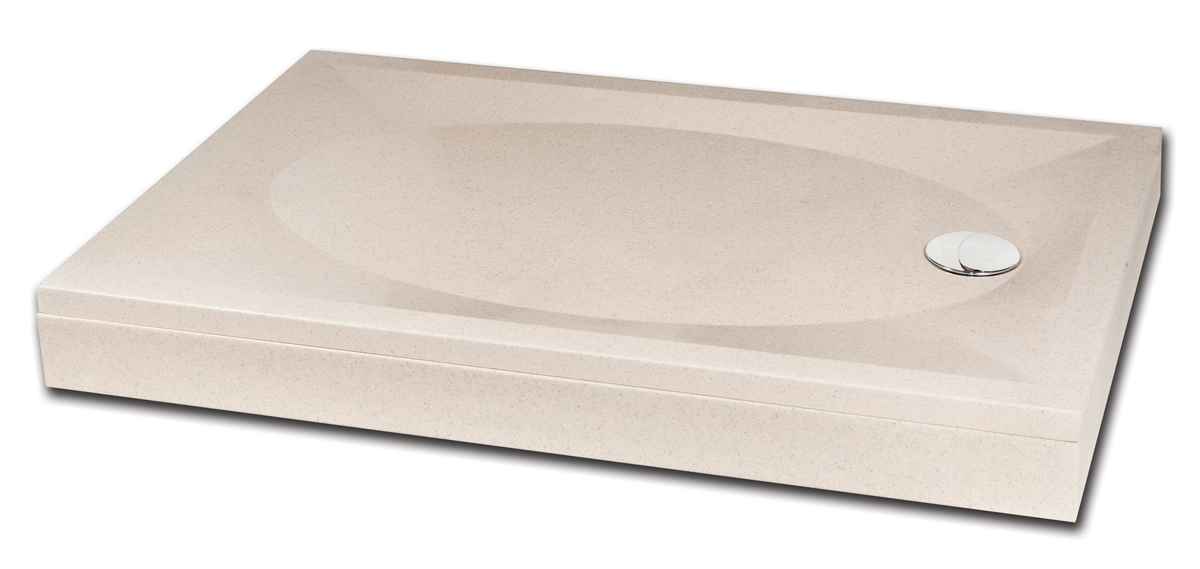 PAA akmens masas dušas paliktnis ART 1200x800 mm Granite Sand krāsā ar priekšas paneli par lielisku cenu!