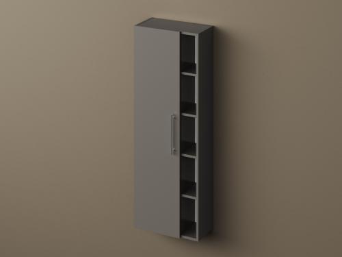 PAA vannas istabas augstais skapis 550x1560x280mm, krāsota (pelēka-glancēta)