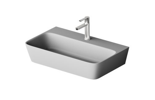 PAA Silkstone material washbasin -  Quadro Matte Grey